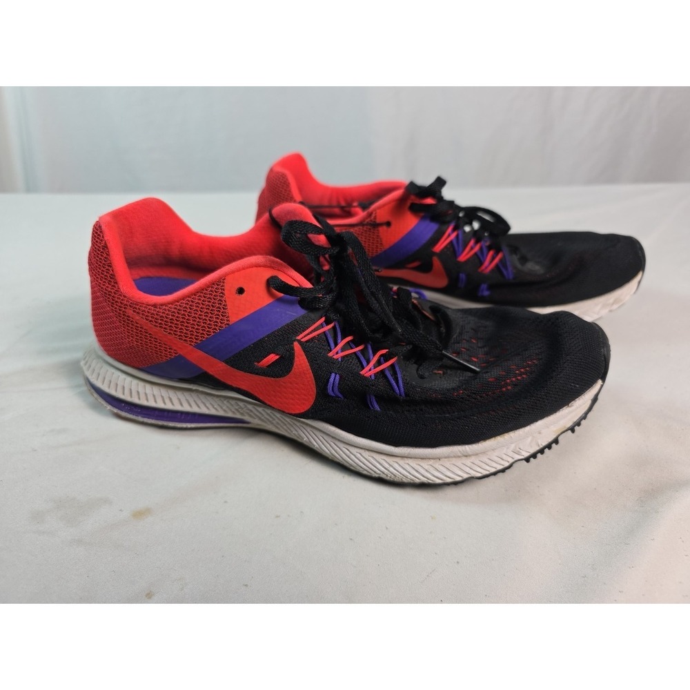 Womens Nike Running Shoes Zoom Winflo 2 Black Red Athletic 807279-006 Size 8.5